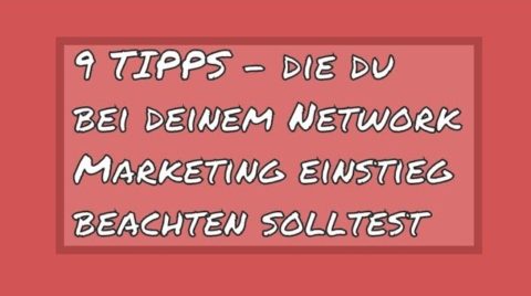 network marketing einstieg