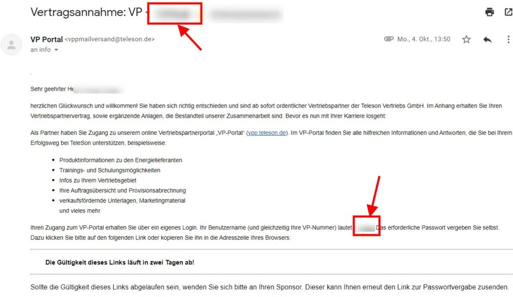 VP Nummer - wo finde ich die VP Nummer