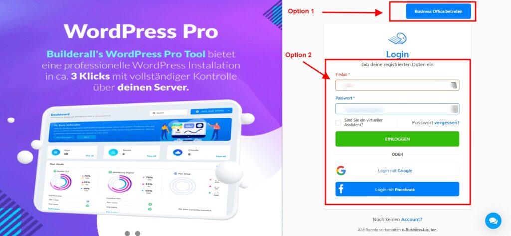 Builderall Affiliate Login screenshot