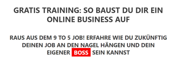 Webinar Online Business aufbauen