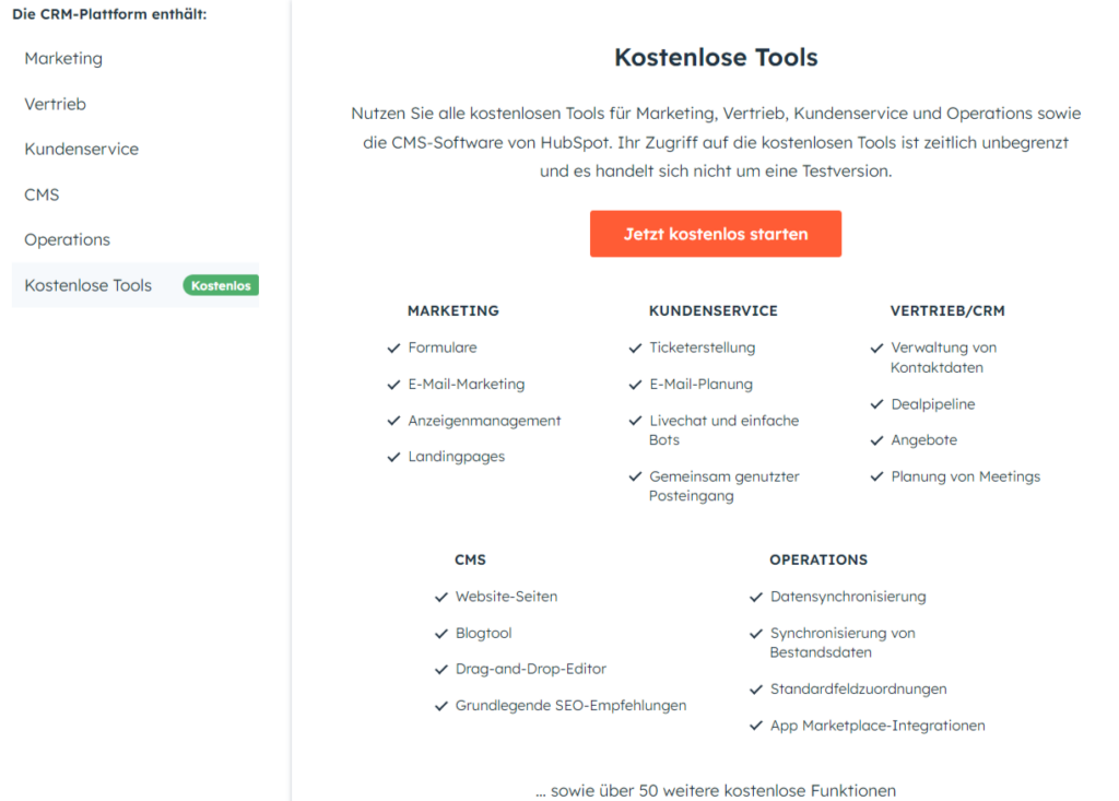 hubspot funktionen
