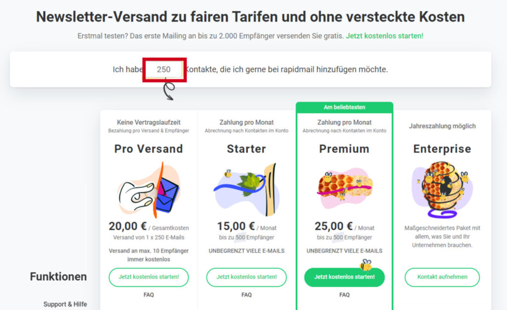 rapidmail preise